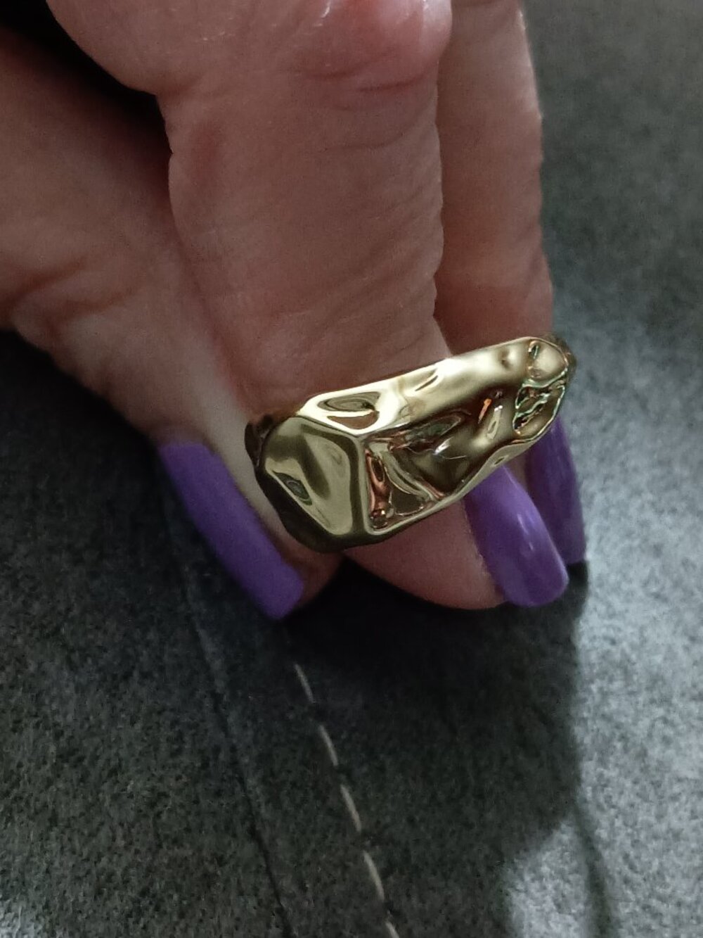 Gold Foil Ring from James Michelle - Size 10 - Picture 5 of 7